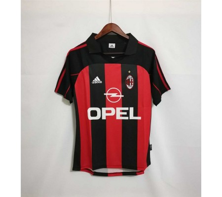 AC Milan 00/02 Home Red&Black Soccer Jersey